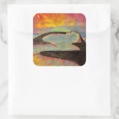 Zon skatepark stickers! vierkante sticker (Tas)