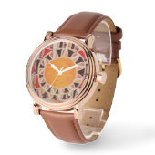 ZON SOLAR ENERGY/ Oranje geel, wit, zwart Horloge (Hoek)