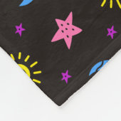 Zon, Start en Maan Fleece Deken (Hoek)