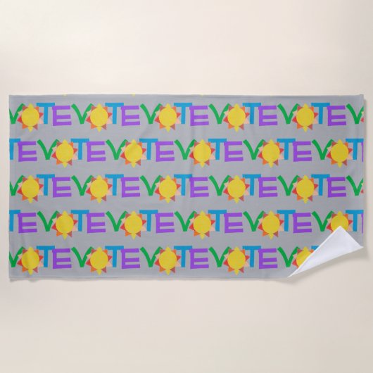 Zon Stem Handdoek / Leuke GOTV Handdoek (Voorkant)