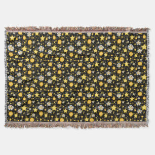 Zon Sterren Bloemen Glitters Patroon Ontwerp Deken