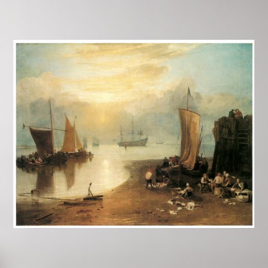 Zon stijgend door damp, J. M. W. Turner Poster (Voorkant)