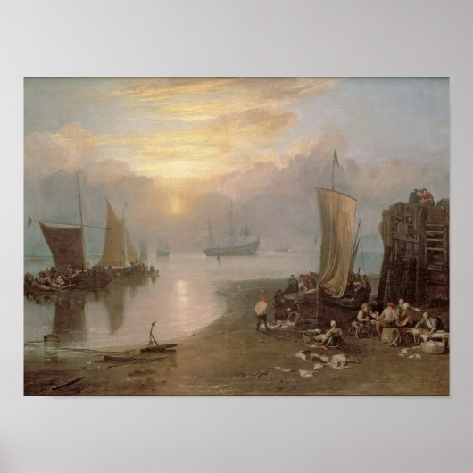 Zon stijgt door damp poster (Voorkant)