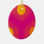 Zon straalt paarse lichten uit keramisch ornament (Rechts)