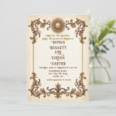  zon-thema bruiloft uitnodiging (Staand voorkant)