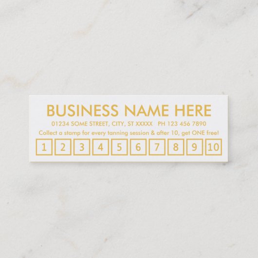 zon. trouwerekaart klantenkaartje (Achterkant)