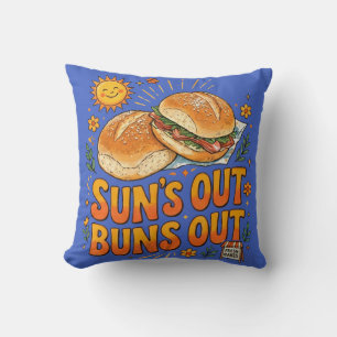 Zon Uit Broodjes Uit Vrolijke Retro Zomer Design Kussen