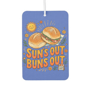 Zon Uit Buns Uit Vrolijke Retro Zomer Design Luchtverfrisser
