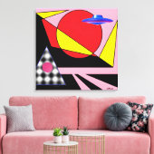 Zon uit canvas afdruk (Insitu (Woonkamer))