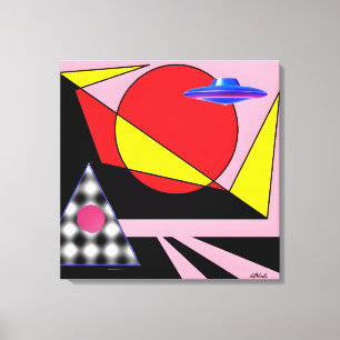 Zon uit canvas afdruk