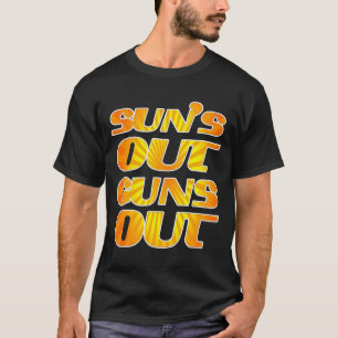 Zon uit, geweren uit t-shirt