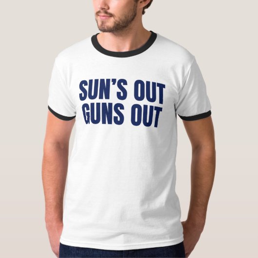 Zon Uit Geweren Uit T-shirt (Voorkant)