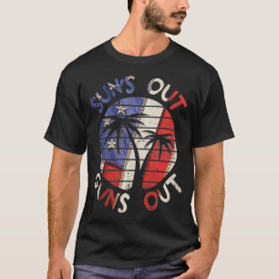 Zon uit Pistolen palmbeugel 80 s zomervakantie T-shirt