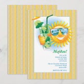 Zon-uitnodiging glimlachen kaart (Voorkant / Achterkant)