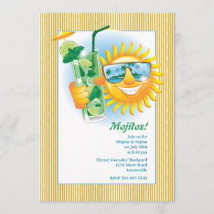 Zon-uitnodiging glimlachen kaart