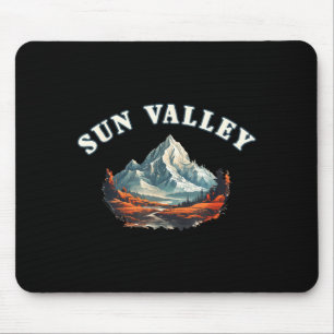 Zon vallei berglandschap vintage wandelen muismat