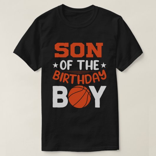 ZON van de Birthday Boy Basketball T-shirt (Design voorkant)
