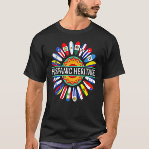 Zon van de Latijns-Amerikaanse Landen met een heis T-shirt