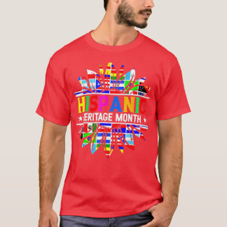 Zon van de Latijns-Amerikaanse Landen met een heis T-shirt