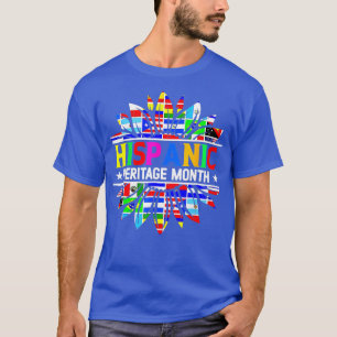 Zon van de Latijns-Amerikaanse Landen met een heis T-shirt