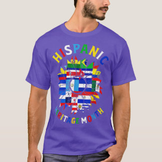 Zon van de Latijns-Amerikaanse Landen met een heis T-shirt