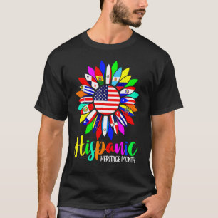 Zon van de Latijns-Amerikaanse Landen met een heis T-shirt