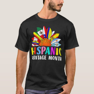 Zon van de Latijns-Amerikaanse Landen met een heis T-shirt