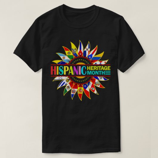 Zon van de Latijns-Amerikaanse Landen met een heis T-shirt (Design voorkant)