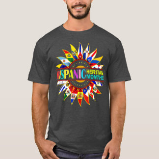 Zon van de Latijns-Amerikaanse Landen met een heis T-shirt