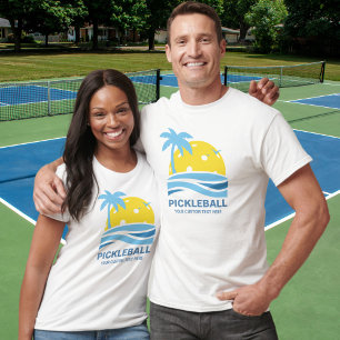 Zon van de Palm van Pickleball de Tropische Uw T-shirt