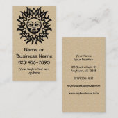 Zon van de Zon op de Achtergrond van de Stijl van  Visitekaartje (Voorkant / Achterkant)