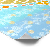 Zon van een Beach Funny Cute Pun Summer Seaside Poster (Hoek)