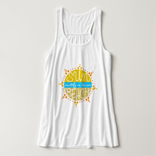 Zon van een Beach Funny Cute Pun Summer Seaside Tanktop (Design voorkant)