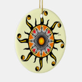 Zon van een mandje keramisch ornament (Rechts)