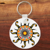 Zon van een mandje sleutelhanger (Voorkant)