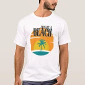 zon van een strand grappig Zomerplezier T-shirt (Voorkant)