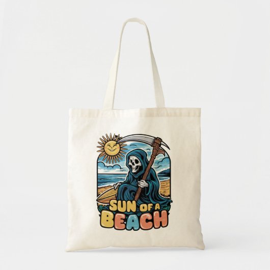 Zon van een strand Grim Reaper Tote Bag (Voorkant)