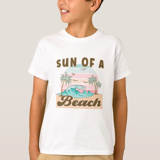 Zon van een strand t-shirt (Voorkant)