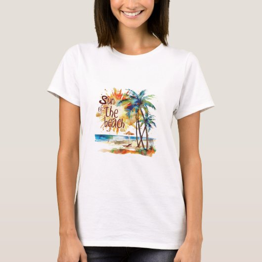 Zon van het strand t-shirt (Voorkant)