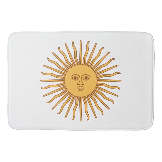 Zon van Mei (Argentijnse Zon) Badmat (Voorkant)
