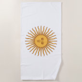 Zon van mei (Argentijnse zon) Beach Towel Strandlaken (Voorkant)