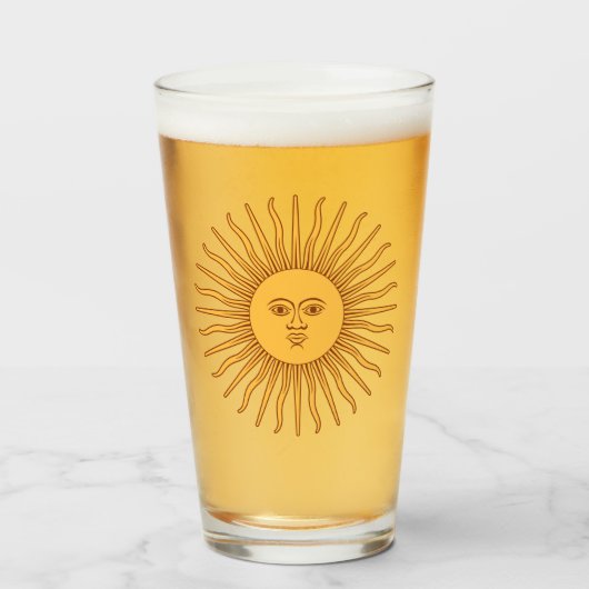 Zon van mei (Sol de Mayo) Glas (Voorkant gevuld)
