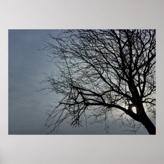 zon verbergt zich poster (Voorkant)