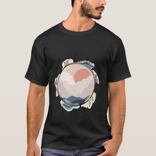 Zon verborgen in wolken t-shirt (Voorkant)
