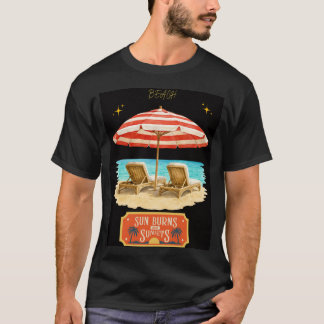 zon verbrandt zomer strand  t-shirt