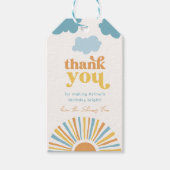 Zon Verjaardag Dank u Labels Cadeaulabel (Voorkant)