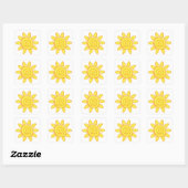 zon vierkante sticker (Vel)