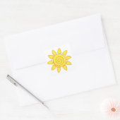 zon vierkante sticker (Envelop)