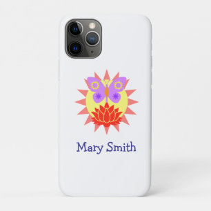 Zon, vlinder en bloem Case-Mate iPhone case