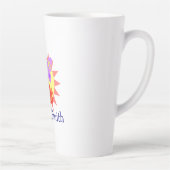 Zon, vlinder en bloem latte mok (Rechts)